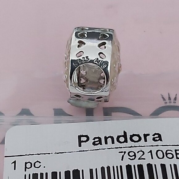 Authentic Pandora *RETIRED* Sterling Silver & 14K Gold Tree of Hearts 792106EN23 - Picture 5 of 7